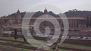 Aerial view of historic Union Buildings, capital city of South Africa