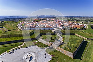 Aerial view of the historic village of Almeida in Portugal photo