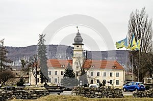 Letecký pohľad z historický z kraj ukrajina. perfektné mesto 