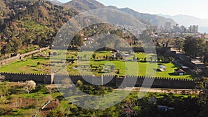 Aerial view historical site Gonio fortress - Roman fortification in Adjara, Georgia. Gonio-Apsaros Fortress