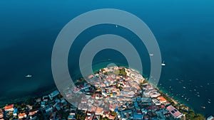 Aerial view of the historical stone town in Zanzibar