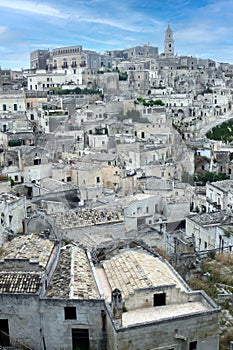 Aerial view of the historiccenter of Matera photo