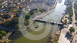 Aerial view of Hoi An old town or Hoian ancient town