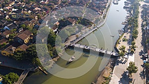 Aerial view of Hoi An old town or Hoian ancient town