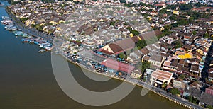 Aerial view of Hoi An old town or Hoian ancient town