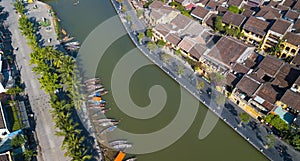 Aerial view of Hoi An old town or Hoian ancient town