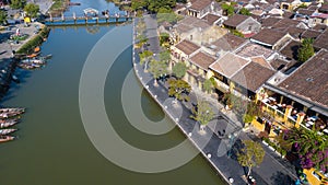 Aerial view of Hoi An old town or Hoian ancient town