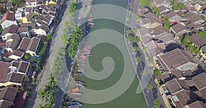 Aerial view of Hoi An old town or Hoian ancient town