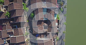 Aerial view of Hoi An old town or Hoian ancient town