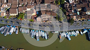 Aerial view of Hoi An old town or Hoian ancient town photo