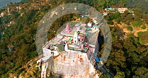 Aerial View of the holy town of Uttarakhand, India, Haridwar.