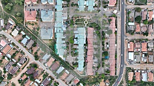 Aerial view of homes in Gaborone, Botswana