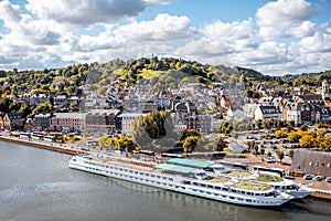 Aerial view of Honfleur town, France