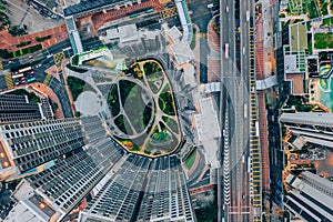 Aerial view of Hong Kong crowed residence a Tsuen Wan Hong Kong.