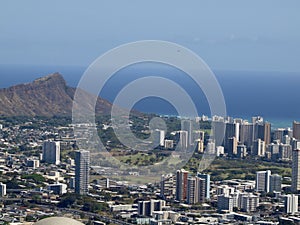 Aerial view of Honolulu Cityscape