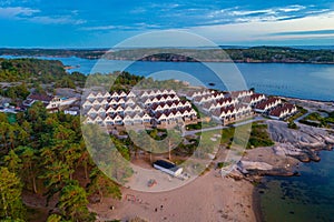 Aerial view of a hotel at Bohuslan coast in Sweden photo