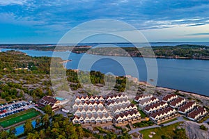 Aerial view of a hotel at Bohuslan coast in Sweden photo