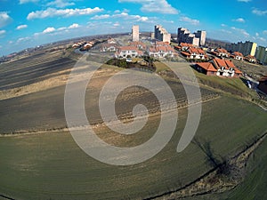 Aerial view house