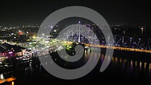 Aerial view of Howrah Bridge