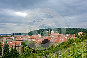 Aerial view of Hradcany in Prague, Czech Republic