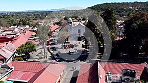 Aerial view Huasca de Ocampo Mexico