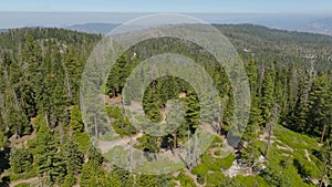 Aerial view of the Hume Lake Kings Canyon Sequoia National forest