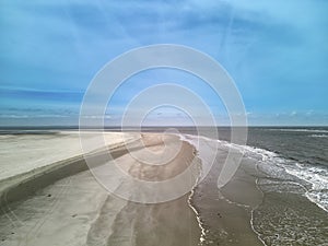 Aerial view of Hunting Island State Park shoreline