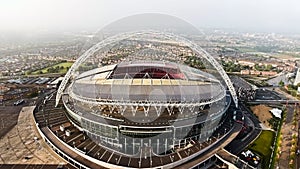 Aerial View of Iconic Landmark Wembley Stadium