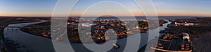 Aerial view if the Rawson port in Chubut, Patagonia Argentina