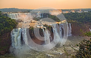 Aerial view of Iguacu Falls photo