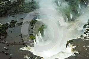 Aerial view Iguazu Falls