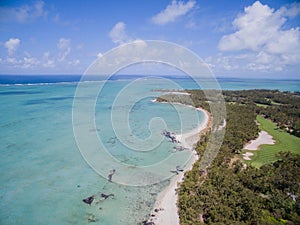 Aerial View: Ile aux Cerfs - Leisure Island