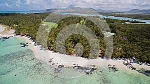 Aerial View: Ile aux Cerfs - Leisure Island