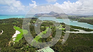 Aerial View: Ile aux Cerfs (Leisure Island)