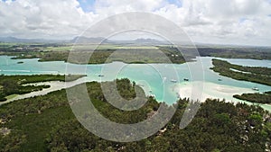 Aerial View: Ile aux Cerfs (Leisure Island)