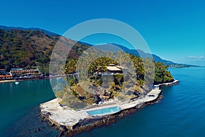 Aerial view of Ilhabela beach, SÃ£o Paulo, Brazil