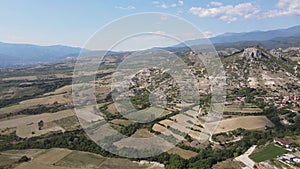 Aerial view of Ilindentsi Village, Blagoevgrad region, Bulgaria