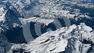 Aerial view of an impressive alpine landscape