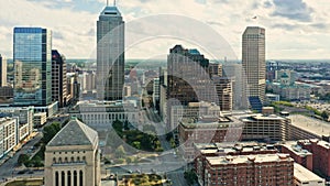 Aerial view of Indianapolis, Indiana skyline