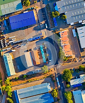 Aerial view industrial