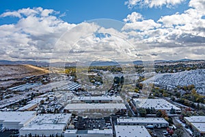 Aerial view of industrial area near Reno, Nevada