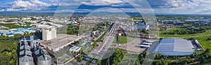 Aerial view of Industrial Estate northern thailand