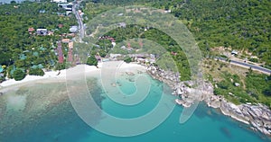 Aerial View of Inhabited Tropical Lagoon