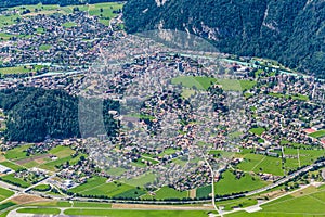 Aerial view of Interlaken, Switzerland