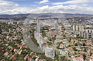 Aerial view of interlomas in mexico city