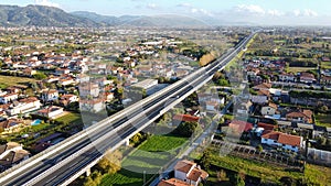 Aerial view of Interstate in Italy