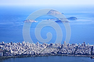 Aerial View of Ipanema District in Rio de Janeiro, Brazil