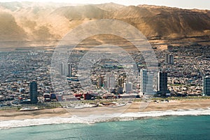 Aerial view of Iquique in Chile photo