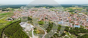 Aerial view of Iscar in Valladolid