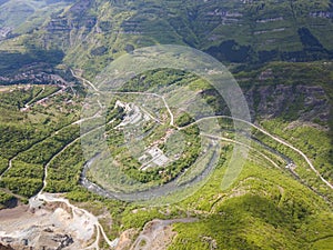 Vista aerea da Balcanico montagne 